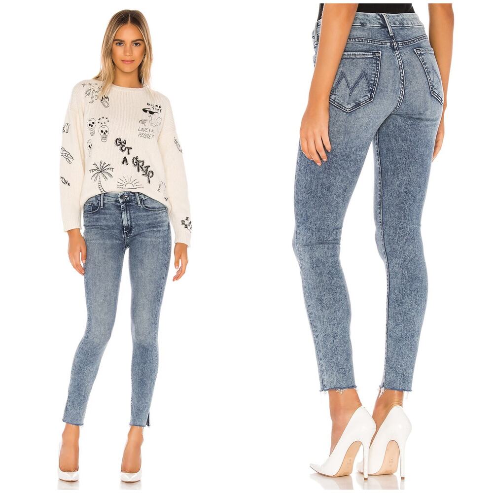 MOTHER Denim The Looker Sacred Slit Jeans Shaking Things up size 27